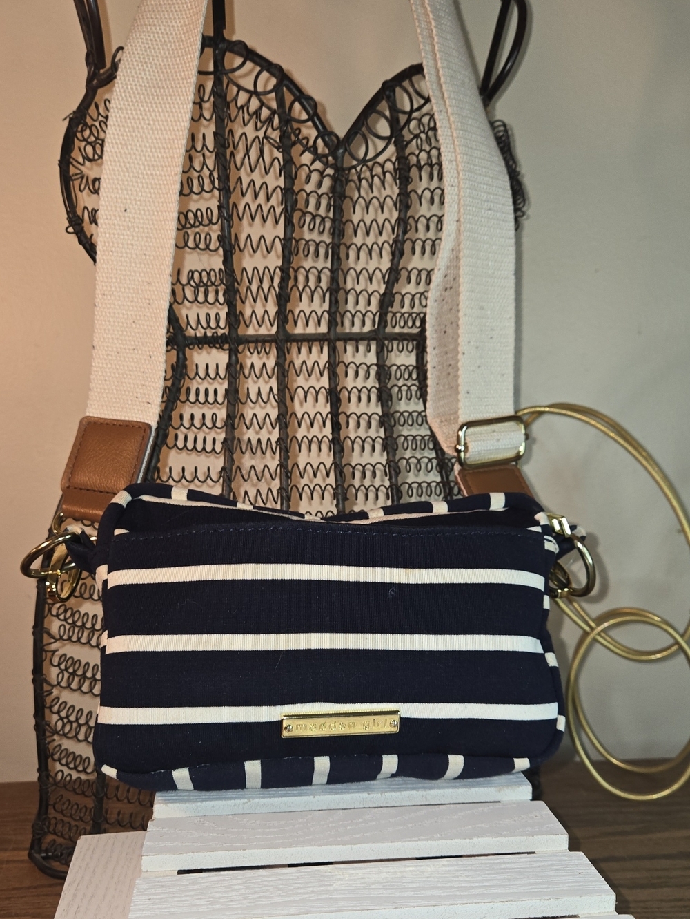 Madden Girl Striped Mini Crossbody